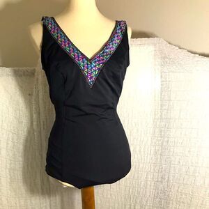 Cazimi Vtg Classics Black Swimsuit Size 36D